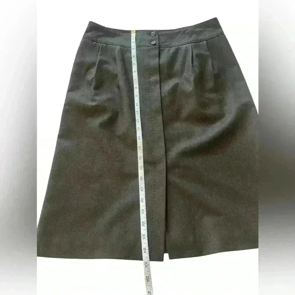 VTG Brook Brothers 100% wool dark brown pencil skirt vitale barberis canonicalo